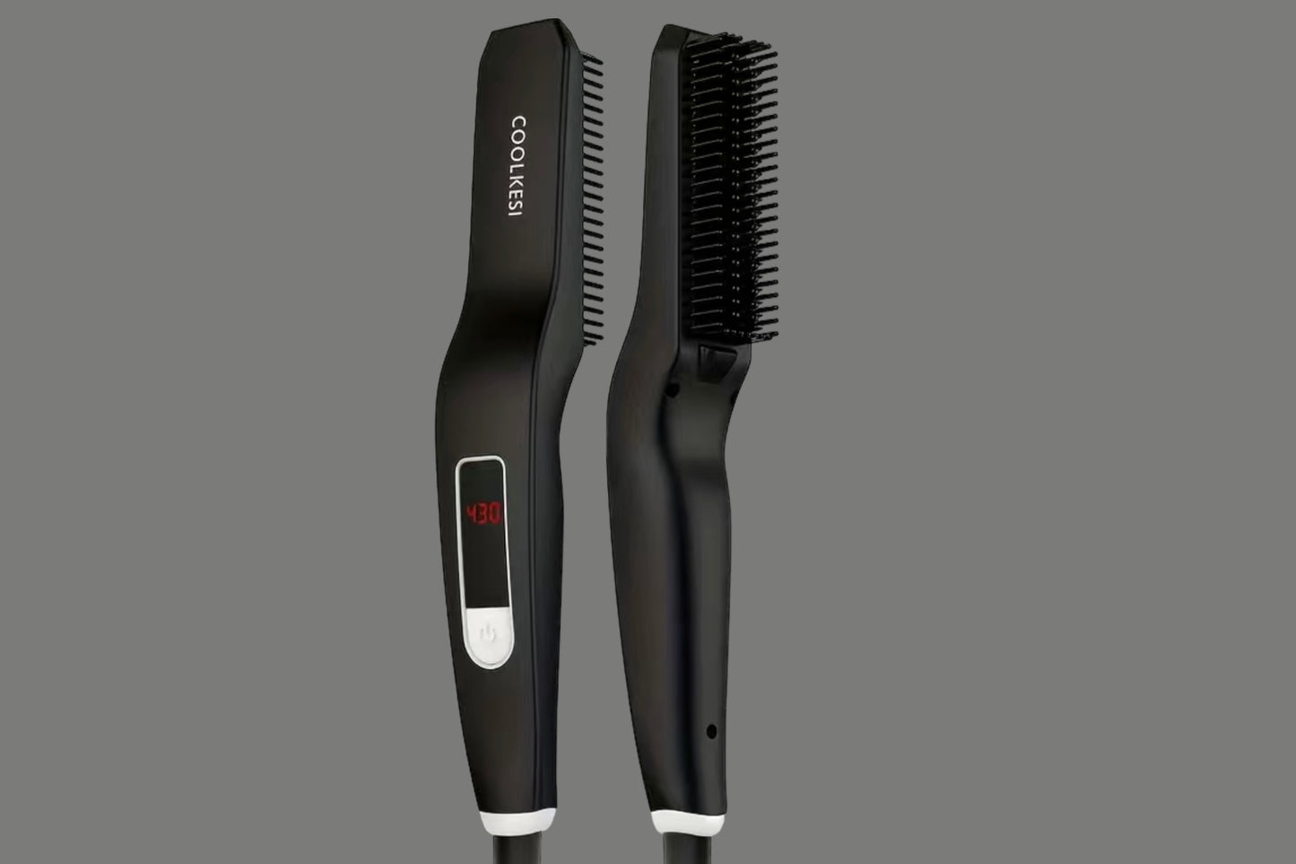 222 Black CoolKesi Beard & Hair Straightener Brush For Men