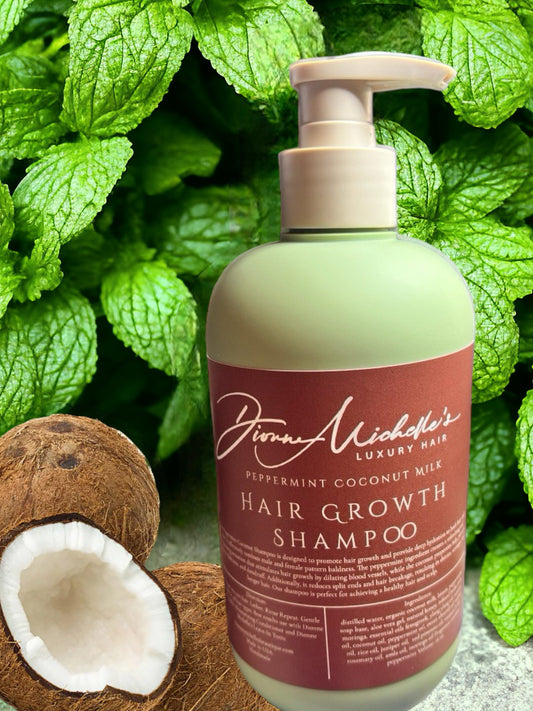 Dionne Michelle's Luxury Hair Peppermint Coconut Milk Hair Growth Shampoo